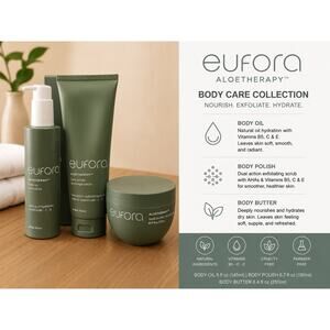 Eufora Aloetherapy Body Care Collection Oil Polish Butter Set Hydrating Trio